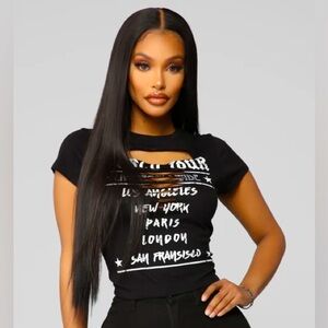 Fashion Nova – On Tour Rock Tee (Black)
